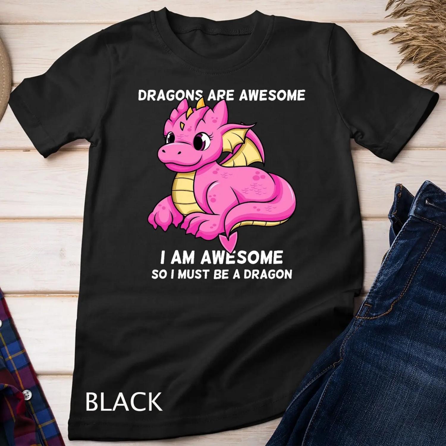 Kids Dragons Are Awesome I m a Dragon T Shirt For Boys And Girls S