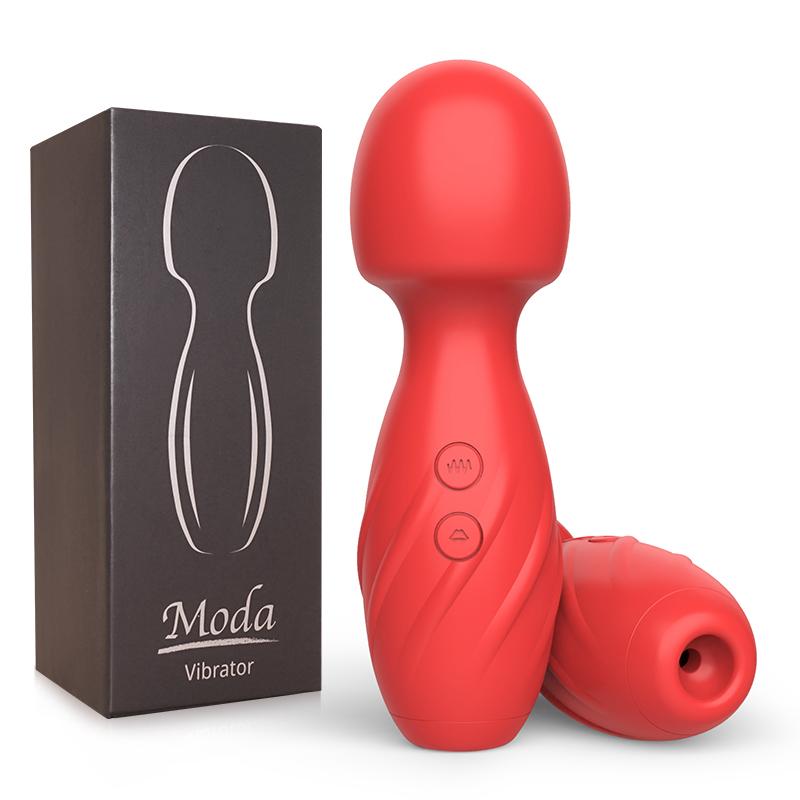 New 2In1 AV Magic Wand Vibrator 10 Modes Vibration Dildo Sucking Nipple Clitoris Massager G Spot Masturbation Sex Toys for Women