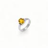 Zarter Citrin Ring: 925er Sterlingsilber Edelstein