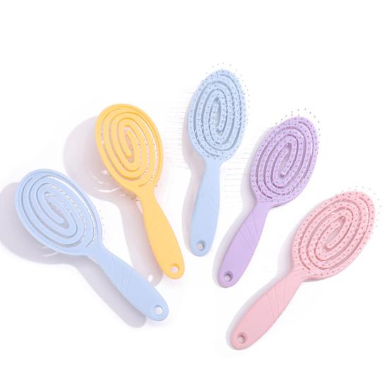 Vented Hair Brush Portable Anti-static Thin Thick Curly Long Wet Dry Hair Paddle Brush Women Girls Scalp Massage Hair Styling Detangling Comb