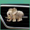 Adorable Crystal Car Perfume With Elephant-shaped Alloy Rhinestone