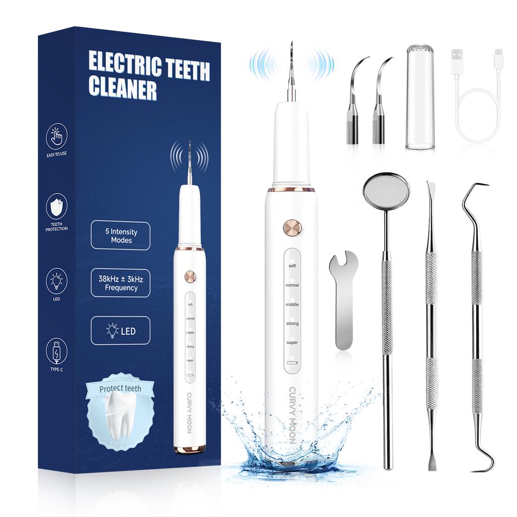 Sonic Dental Cleaner Teeth Plaque Removal Calculus Electric Rechargeable Tartar Remover Tooth Cleaner Scaler for Home Use