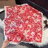 Wind Scarf Square Scarf Simulation Silk 70Cm Retro Cashew Print Literary Headband Suit With Decorative Scarf