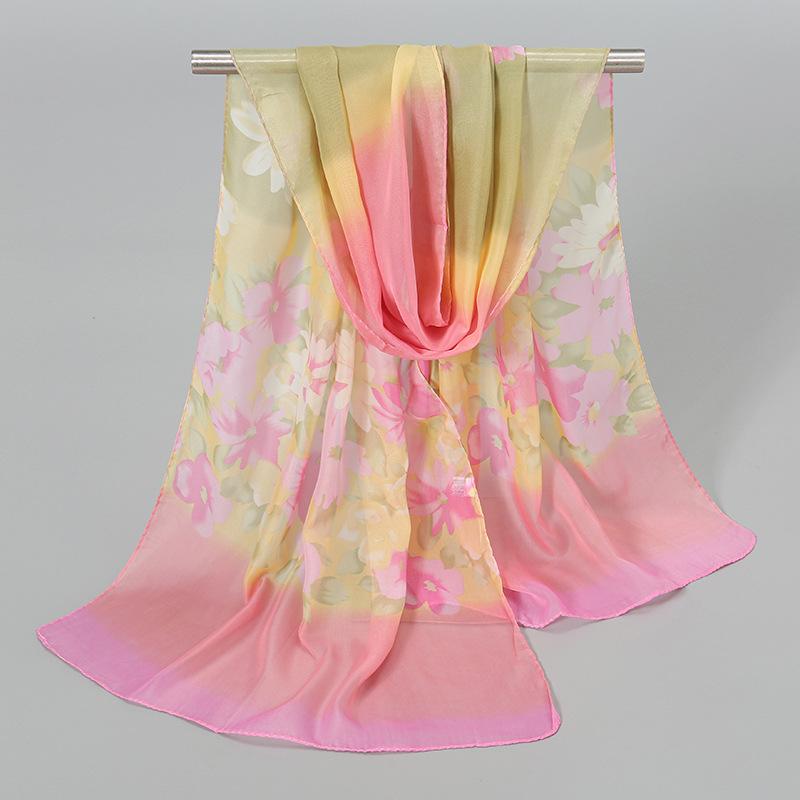 1Pc Muslim Chiffon Hijab Scarf For Women Summer Print Thin Scarves Soft Shawl Foulard Viscose Autumn Female Sunscreen Wrap Shawl