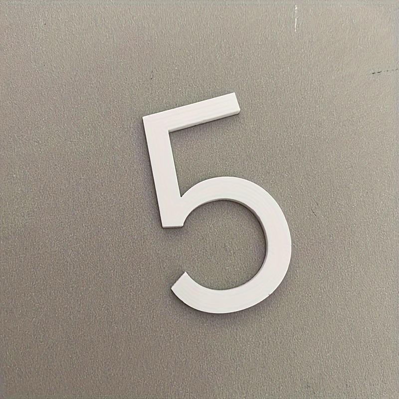 1pc Modern Black Self-Adhesive Acrylic House Number 7 - Easy Install, No Battery Required, Plastic Surface Mount Address Sign for Home
