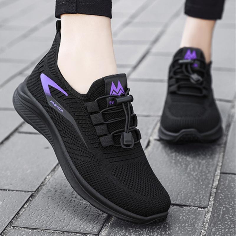 Spring Autumn Color Matching Fashion Casual Vulcanized Shoes New Breathable Mesh Lightweight Flat Walking Shoes Casual Sneaker