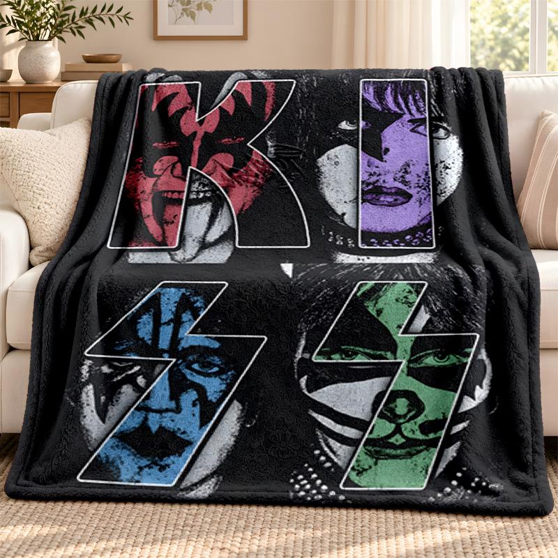 Kiss blanket Flannel Blanket Soft Cozy Plush Throw for Sofa Bed Lightweight Home Decoration Outdoor camping