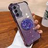 Luxury Shockproof Glitter Holder For Silicone Ring S23+ Case For Samsung Galaxy S23 Plus S24+ S25+ S22+ With Holder Stand Cover
