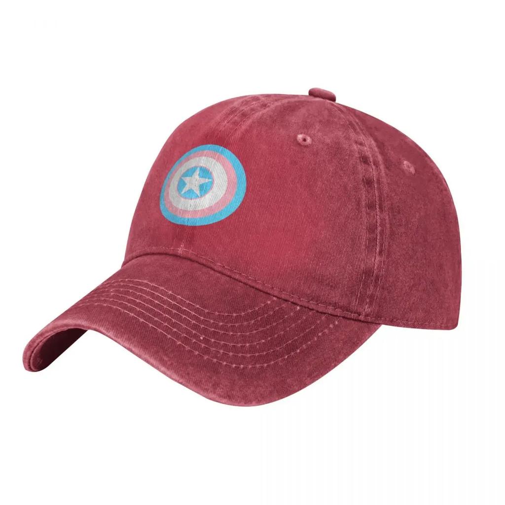 Trans Shield Racerback Baseball Cap Cotton Hats Cowboy Caps Unisex