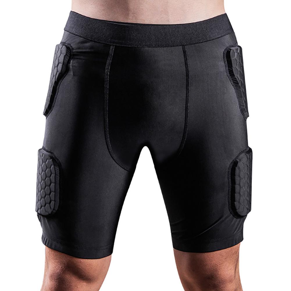Sports Shorts Breathable Elastic Casual Anti Collision Men Soccer Football Basketball Padded Shorts