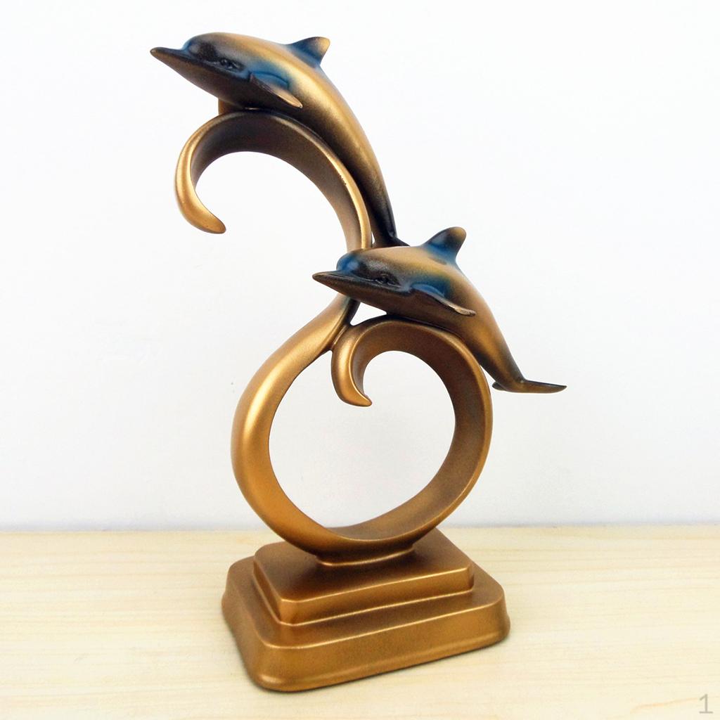 

Декоративная статуэтка дельфина, морская скульптура животного для украшения стола дома/офиса B