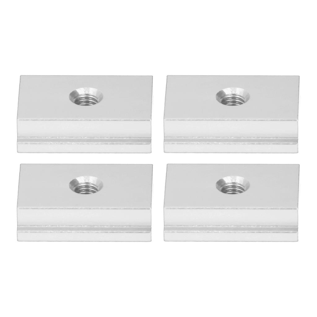 4Pcs Sliding Slot Nut T Type Aluminum Alloy Woodworking Linear Motion Parts 30 Series M6 Silver