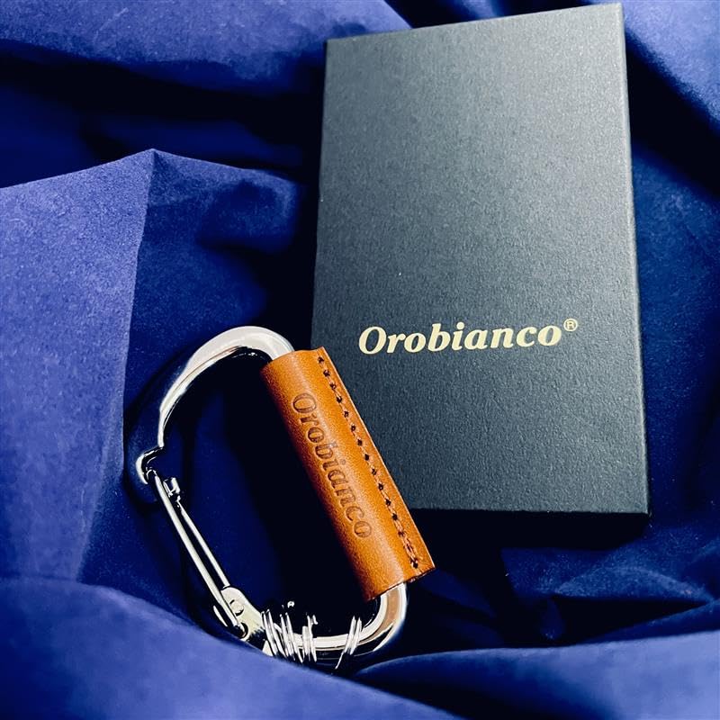 Orobianco ORKY-004 Carabiner Key Ring, Authentic (Camel)