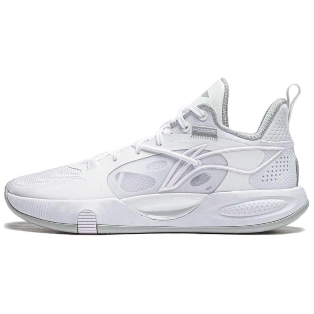 Li Ning Flash 8 TD Fashion Versatile Shock Absorbing Durable Low Top Basketball Shoes Men sneaker White ABPU053-2