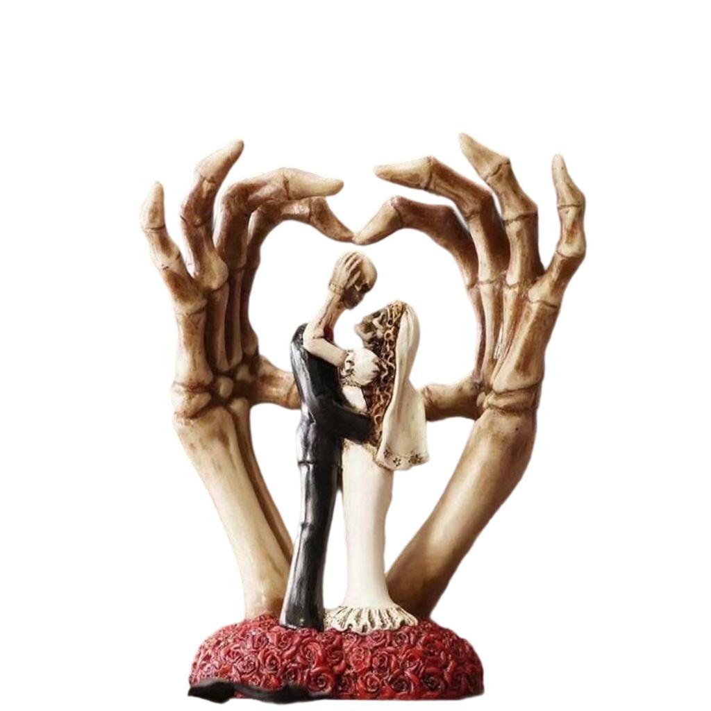 Skullcouple Hands Love Halloween Ornaments Violentgod Hand Halloween Decorations Resin