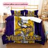 Custom Name Minnesota Vikings2 Pattern Bedding Quilt Set  Home Decoration  Gift (1 * duvet cover + 2 * pillowcase  without core)