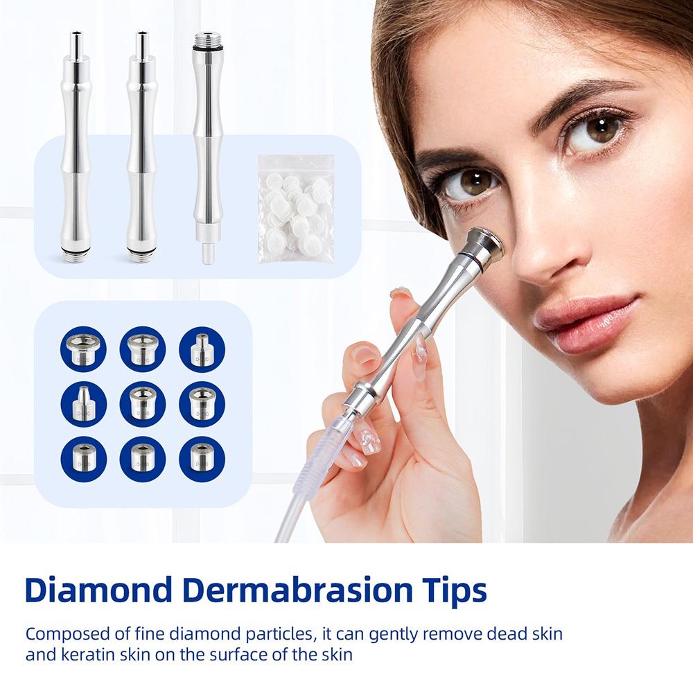 Diamant Mikrodermabrasion Dermabrasion Zubehör Spitzen Für Gesichts Haut Peeling Mitesser Entferner 9 Spitzen 3 Stäbe oder 9 Spitzen 6 Spitzen