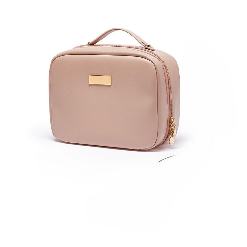 

Водонепроницаемая, изысканная и портативная дорожная сумка для туалетных принадлежностей, вместительная косметичка для хранения розовый