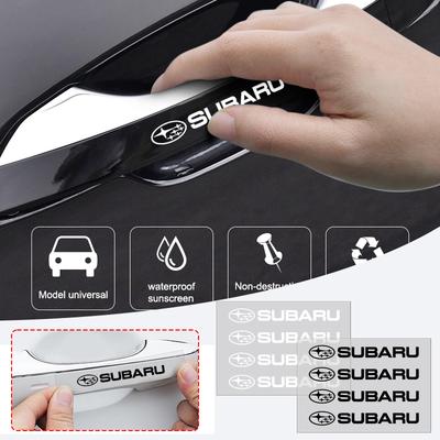 4 Pezzi Adesivi Maniglia Porta Auto Decalcomanie Specchietto Retrovisore Pneumatico Emblema Per Forester Crosstrek Outback Impreza XV Tribeca Ascent Legacy Levorg Mpreza