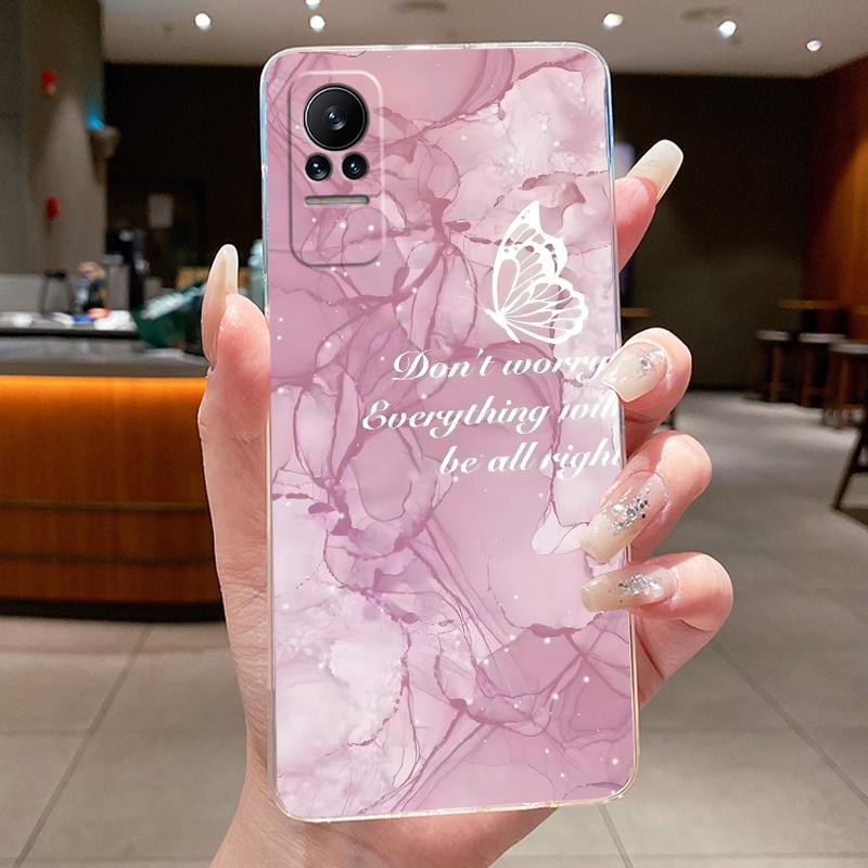 Phone Case For Xiaomi Civi 1 1S 5G Casing Clear Fashion Butterfly Flowers Soft TPU Silicone Cover For Xiaomi Civi1 Civi1S Case