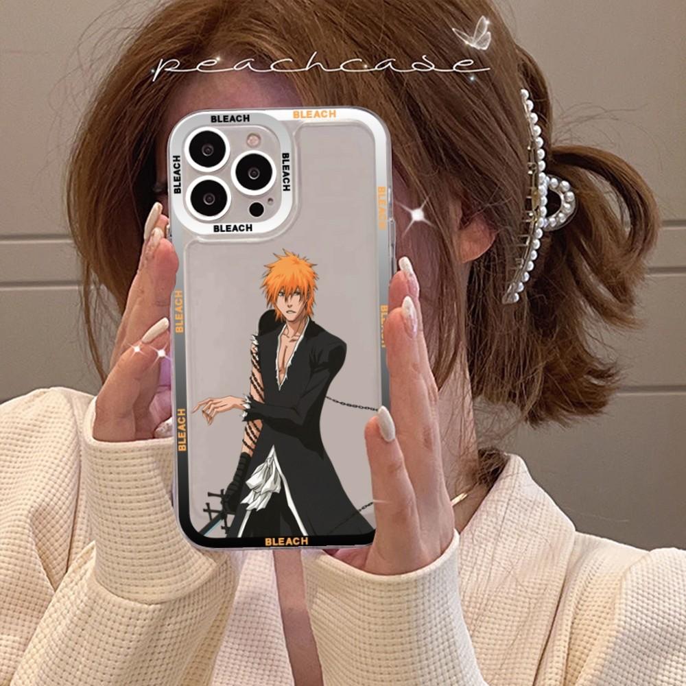 Anime Bleach Kurosaki Ichigo Phone Case For iPhone 15 11 12 13 14 Mini Pro Max XR X XS TPU Clear Case