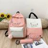 Backpack Printed Four-piece Multi-piece Set School Bag Leisure Travel Bag Tuition Bag Pencil Bag Student Backpack