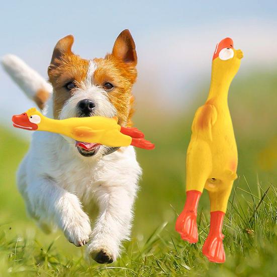 Yousheng Squeaky Dog Toy Built-in Sound Relieve Boredom Teeth Cleaning Chewing Play Cute Duck Design Pet Dog Toy