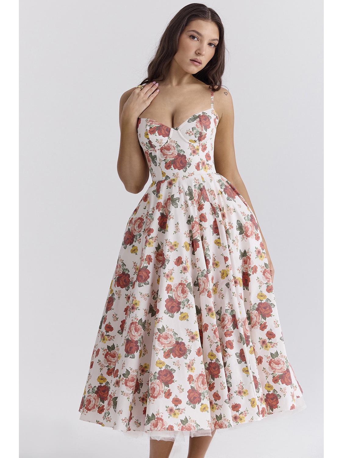 

Элегантное европейское и американское летнее платье из двухслойной сетки 2025 года на бретелях-спагетти Extra Extra Large