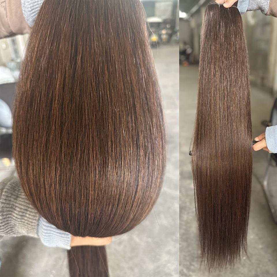 30 Inch 200g Straight Hair Bundles Bio Synthetic High Temperature Fiber Piano Blonde Red Hair ExtensionsHair Weaving Full to End