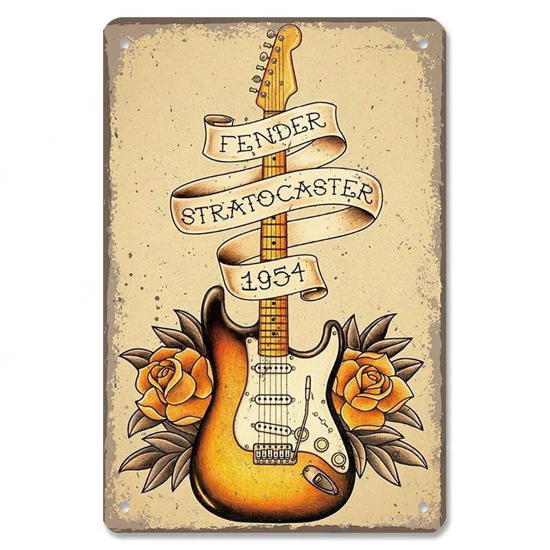 Vintage Music Posters Metal Tin Signs Retro Metal Plate Music CD Radio Guitar Singer Bar Club Wall Decor Living Room