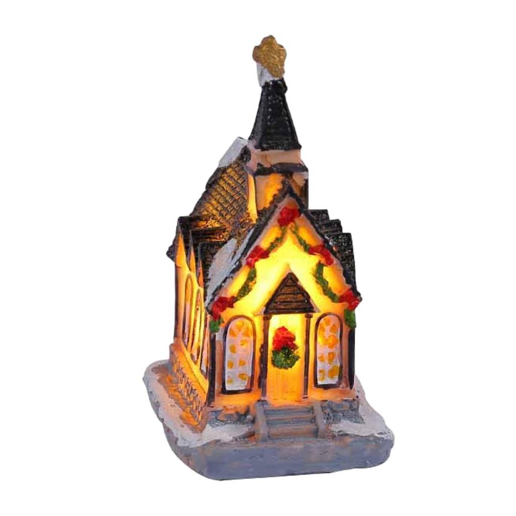 Christmas Snow Light up House Xmas Miniature Desk Decorations with Warm Light for Festival Wedding Good Craftsmanship Versatile