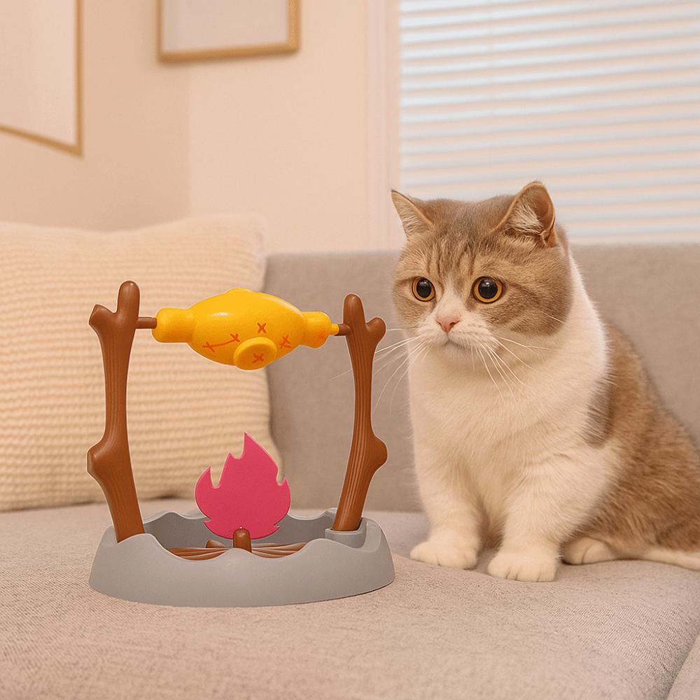 Rotating Pet Cat Dog Toy Roasted Chicken Leg Slow Feeder  Pet Educational Supplies