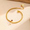 European and American Gold Titanium Steel Bracelet Bracelet Light Luxury High-end Stainless Steel 18K Gold Does Not Fade Niche Jewelry