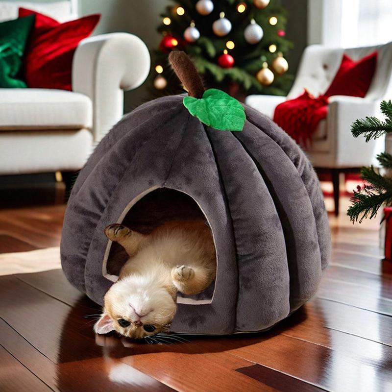 Halloween Small Cat Bed For Indoor Cats Warm Winter Cat Sleeping House Waterproof Portable Portable Dog House For Indoor Outdoor