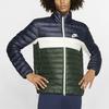 Nike Sport Casual Stand Collar Warm-Up Cotton Jacket Men Outerwear Blue Green BV4686-451