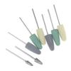 Dental Resin Base Acrylic Polishing Kit Drill Polisher Rotary Tools 6Pcs Silison Rubber Polish+2Pcs Tungsten Carbide Polish
