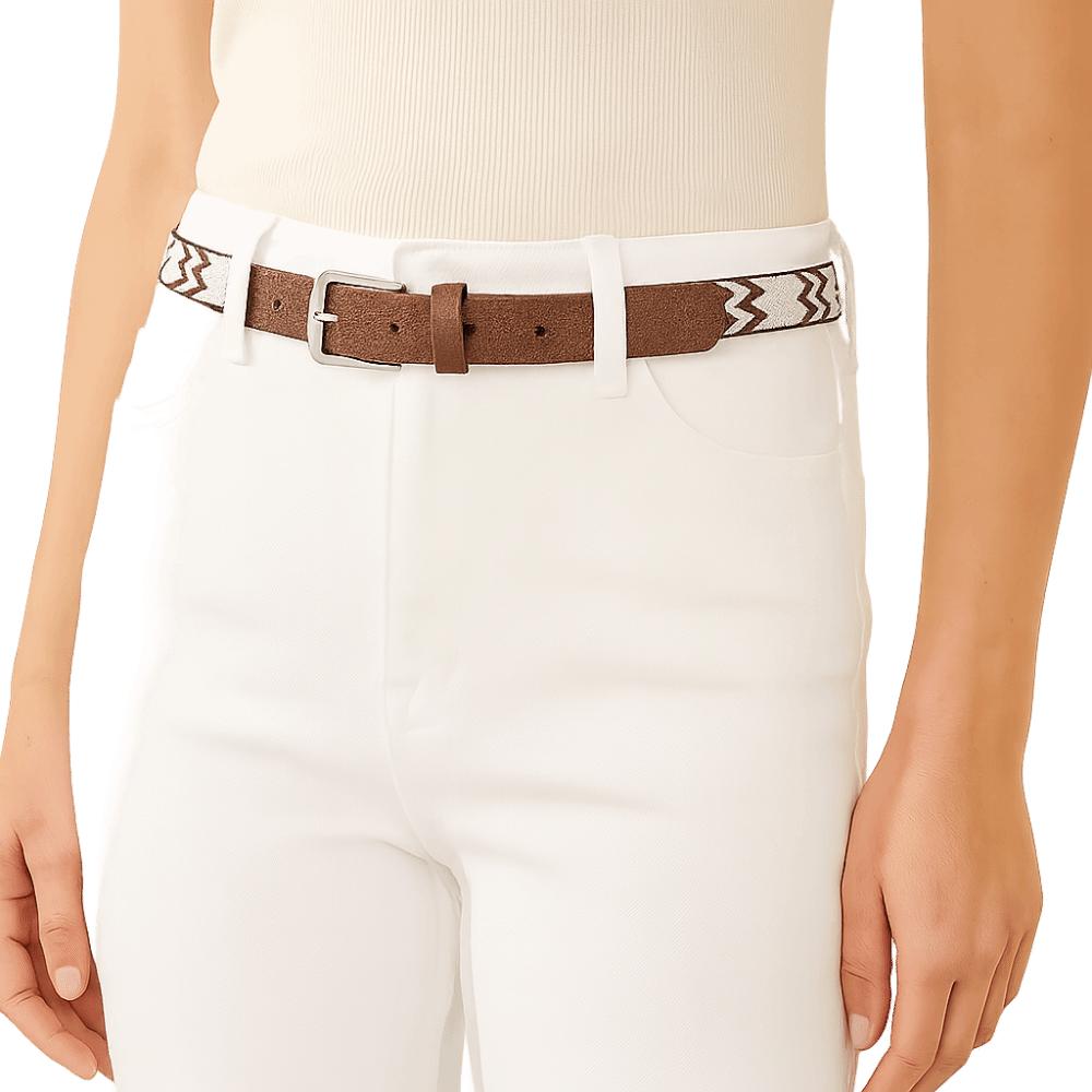 Splicing Nylon Weaving Belt Bohemian Style Waist Band Trendy Pin Buckle Waistbands