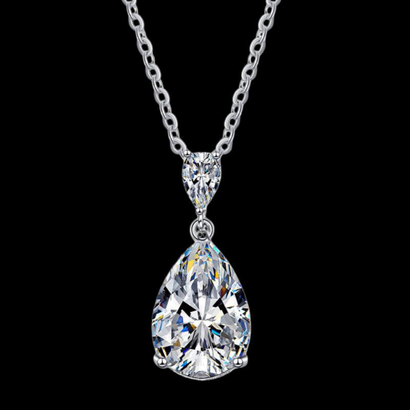 Korean Style Zircon White Gold Plated Necklace Pendant