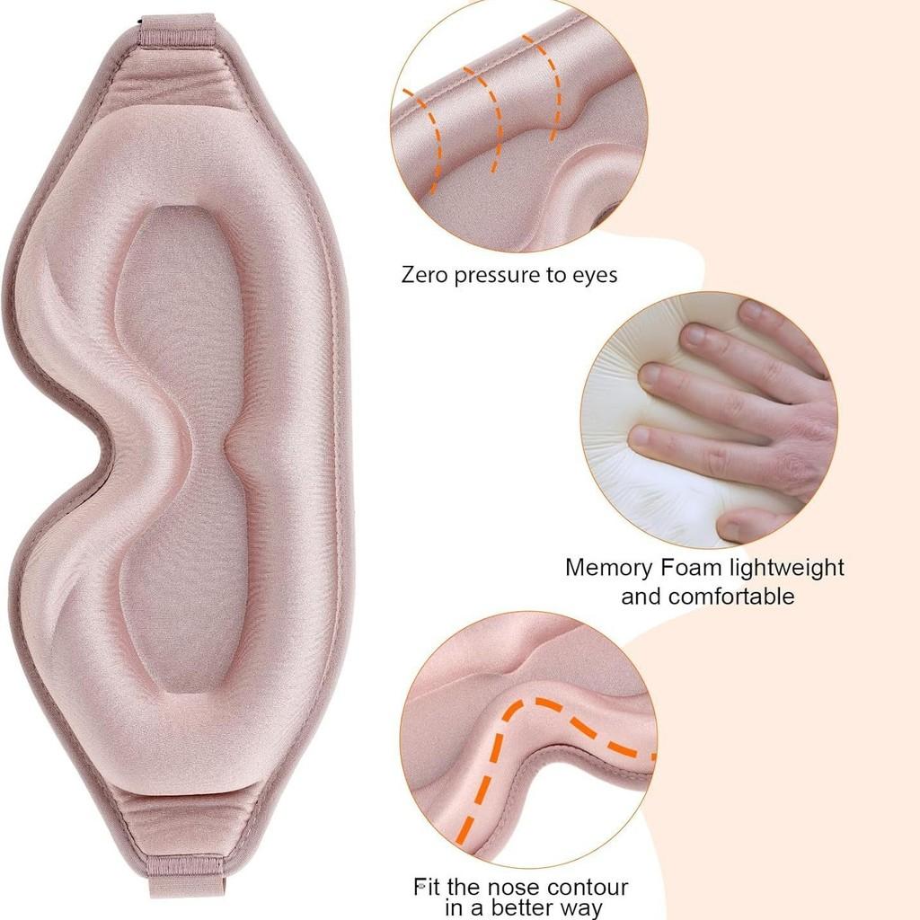 Modern Minimalist Sleep Mask With Adjustable Breathable Polyester For Travel Rest