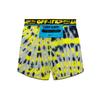 Nike X OFF-WHITE Tie Dye Casual Sport Shorts con Cordón para Mujer Pantalones Cortos Amarillo Fluorescente CK4809-702