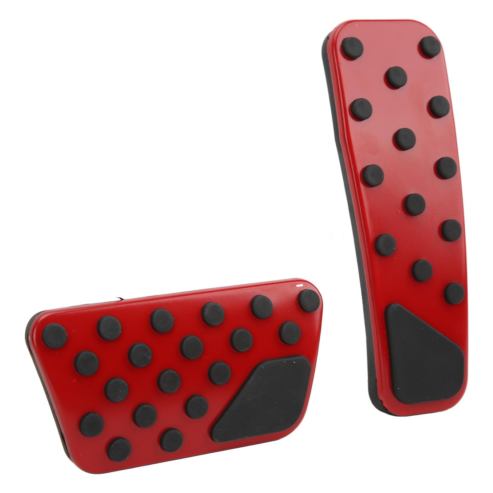 2PCS Accelerator Brake Pedals Anti Slip Foot Rest Plate Replacement for Dodge Challenger 2009‑2021
