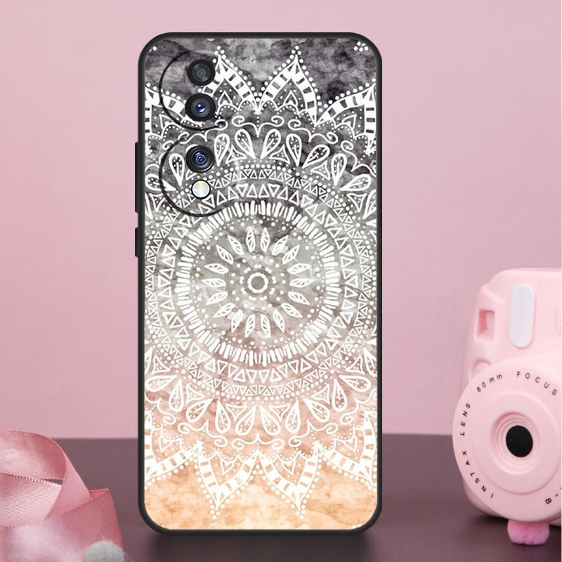 Elegant Mandala Floral Design Case For Honor 200 400 Pro 50 70 90 X9a X9b X9c X9d X8b X8c Win Magic 7 Lite 5 6 8 Pro Cover