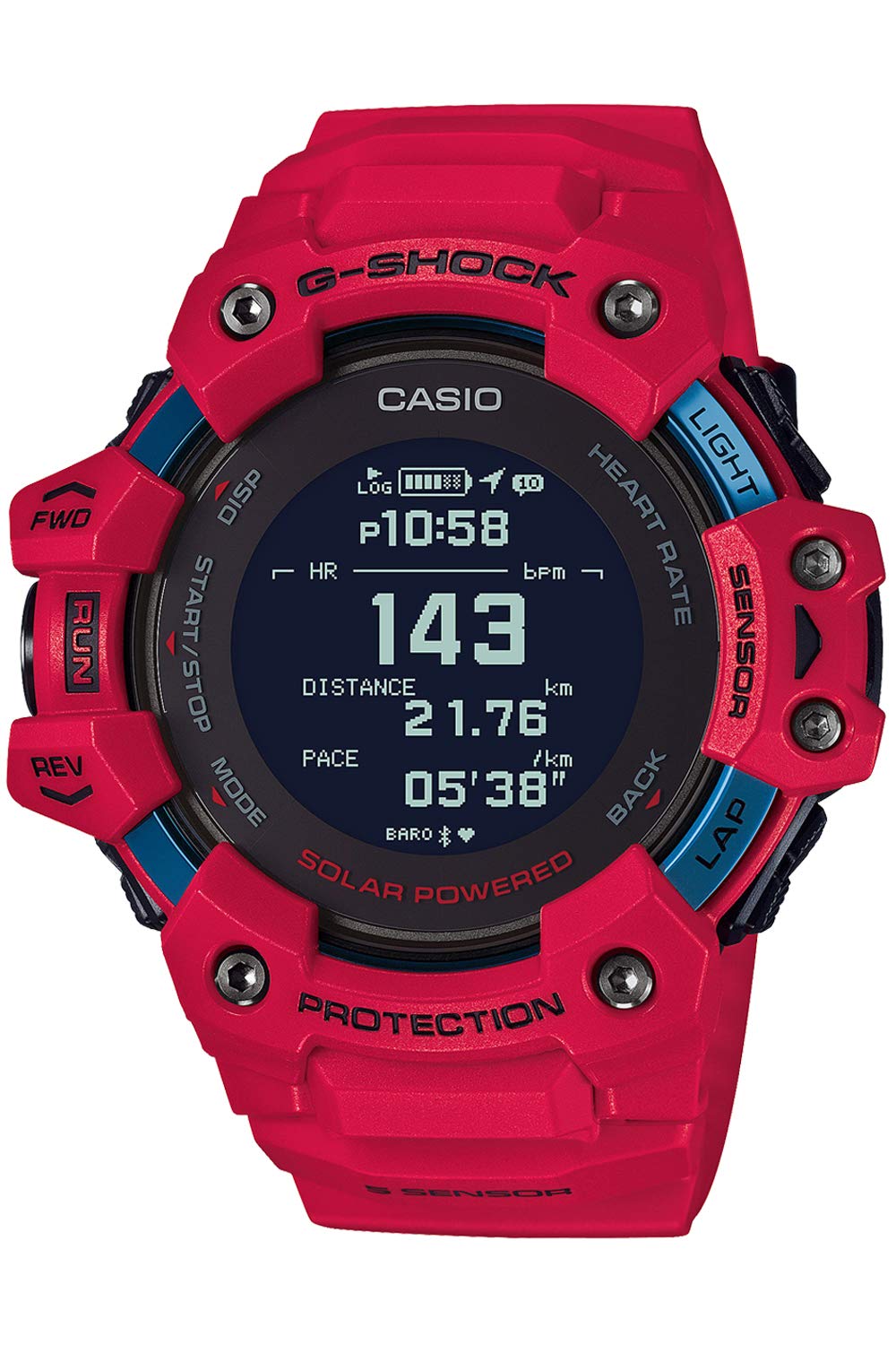 

Годинник червоний [Casio] G-Shock []G-SQUAD GBD-H1000-4JR чоловічий червоний