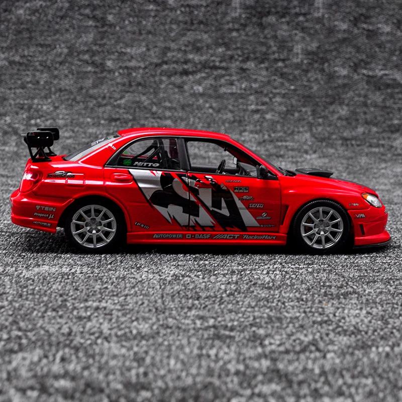 Welly 1/24 Subaru Impreza Alloy Track Racing Car Model Diecasts Metal Sports Car Vehicles Model Simulation Collection Kids Gifts
