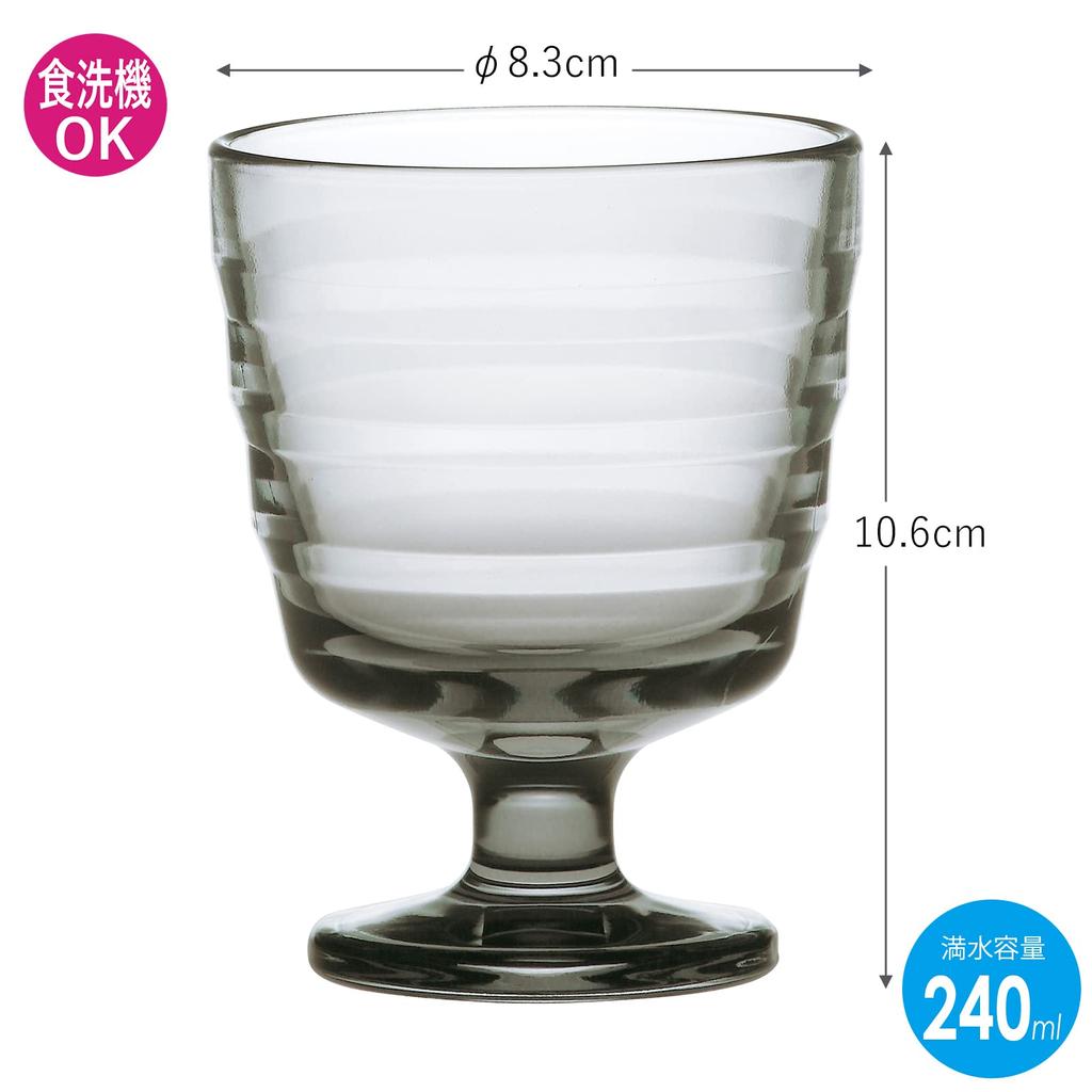 Toyo Sasaki Glass Free Glass Lulac Silver Gray 240ml Set of 48 Made in Japan Dishwasher Safe Glass Cup Wine Glass Beer Glass Juice Glass Commercial