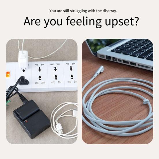 10Pcs Silicone Cable Tie Earphone Phone Charger Computer Power Cord Bundling Strap Reusable Elastic Wire Management Organizer Wrap