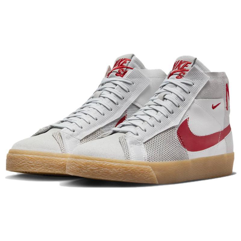 Nike Sb Zoom Blazer Mid Premium Deconstructed Weiß Universitätsrot Gummi Skateboard Schuhe FD5113-100