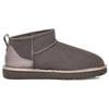 UGG Classic Ultra Mini Shine Sheepskin Warm Durable Comfortable Ankle Snow Boots Women boots Charcoal 1123634-CHRC