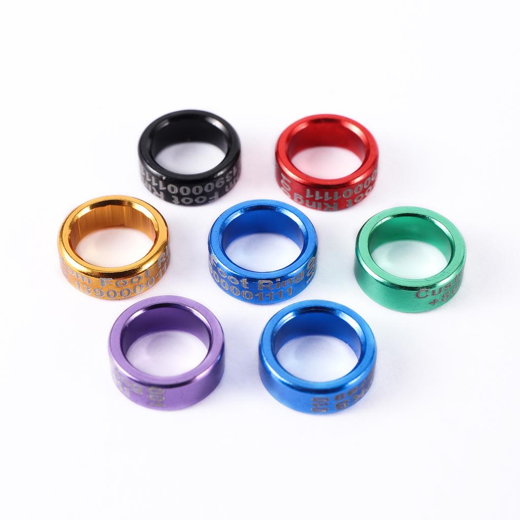 6 Farben DIY Angepasste Aluminium ID 8mm Vogel Fußringe Taube Papagei Fußringe Flugtraining Logo Wettbewerb Fußringe