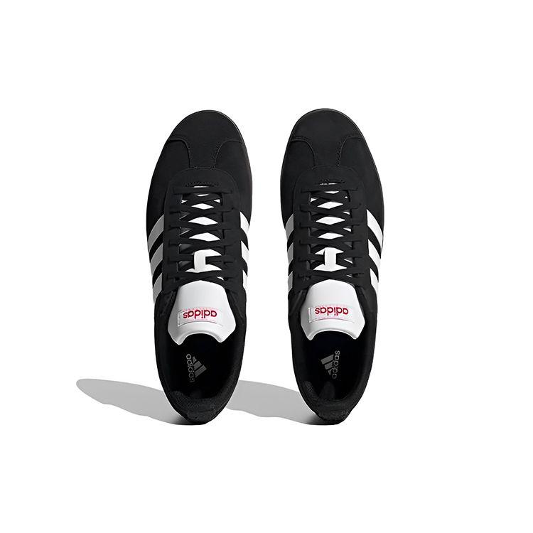 Adidas VL Court 2.0 Lifestyle Synthetic Leather Cushioning Low-Top Skate Shoes Unisex Sneakers Black White HQ1801